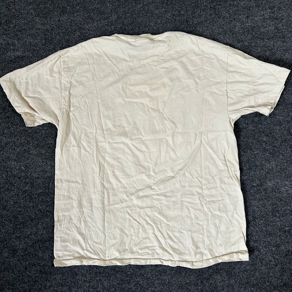 Hanes T-Shirt Mens XL Beige Pattiegonia Hiking Club Graphic Single Stitch - Picture 7 of 8